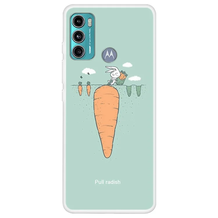 Per Motorola Moto G60 Pattern Printing Drop-proof Phone Case Ultra Slim Soft TPU Protective Cover - Radish and Rabbit