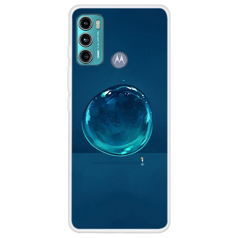 For Motorola Moto G60 Pattern Printing Drop-proof Phone Case Ultra Slim Soft TPU Protective Cover - Water