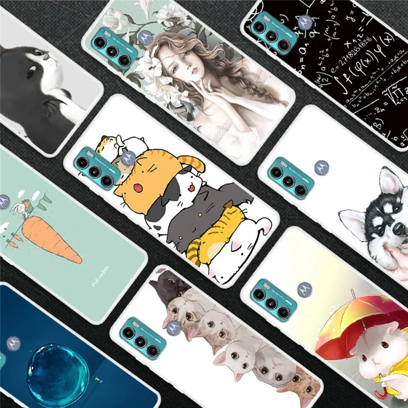 For Motorola Moto G60 Pattern Printing Drop-proof Phone Case Ultra Slim Soft TPU Protective Cover - Water