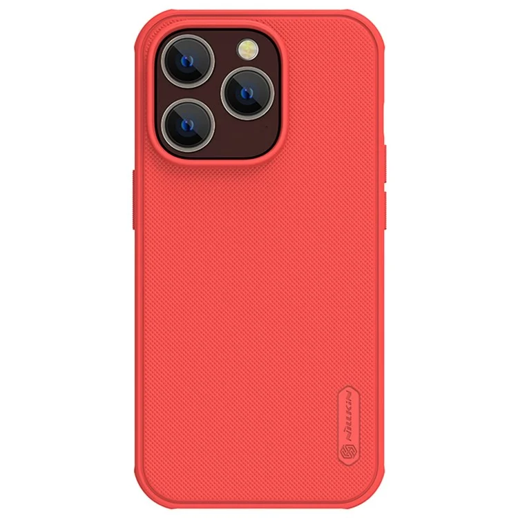 Nillkin Super Frosted Shield Pro Case Para Iphone 14 Pro 6.1 Pulgadas Matte Protective Telep Cubierta Matte PC TPU Propina de Caída de Gota - Rojo