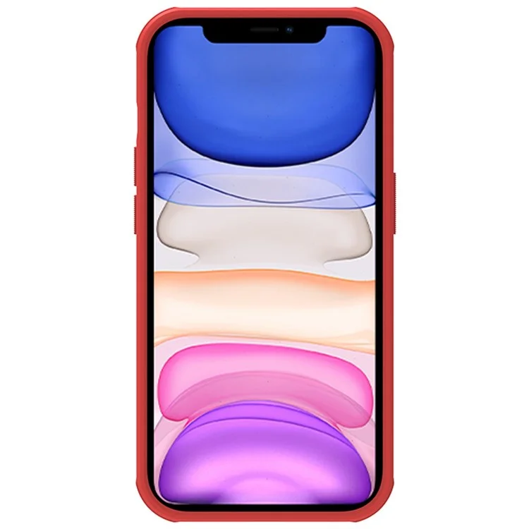 Nillkin Super Frosted Shield Pro Case Para Iphone 14 Pro 6.1 Pulgadas Matte Protective Telep Cubierta Matte PC TPU Propina de Caída de Gota - Rojo