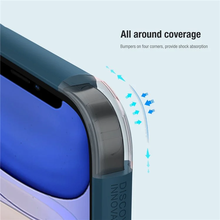 NILLKIN Super Frosted Shield Pro Custodia Antiurto per iPhone 14 / iPhone 13, PC + TPU Superficie Opaca Anti-caduta Copertura Posteriore - Nero