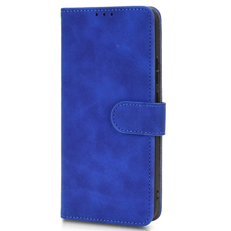 Para Realme C30 4G Capa Protetora de Couro PU Tipo Carteira Flip - Toque Aveludado Suporte Carteira Capa de Telefone - Azul