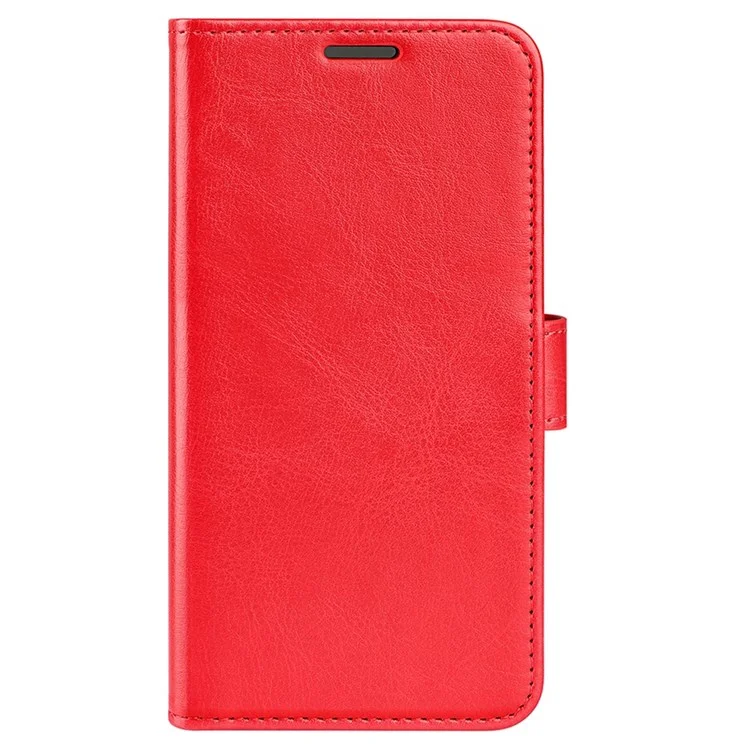 For Wiko T50 4G PU Leather Crazy Horse Texture Protective Cover, Book Style Wallet Stand Magnetic Clasp Phone Case - Red