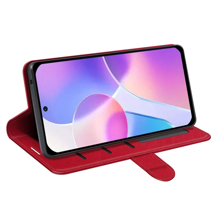 Per Onore X40i 5g Shockproof Crazy Horse Texture Folio Flip Taxo Ceret Pheolf Wardhert Cover Protettivo - Rosso