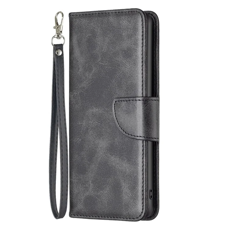 Para o Oppo A57 4G BF Leather Series-4 Stand Phone Phone Caixa Coloque Magnético à Prova de Choque Tampa Com Pulseira de Pulso - Preto