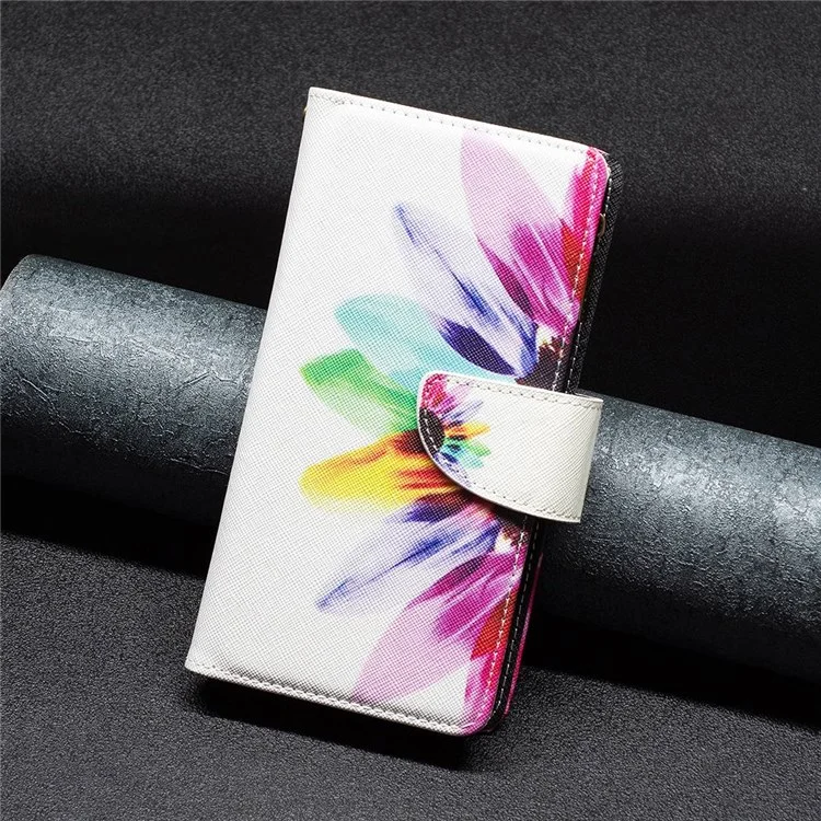 BF Pattern Printing Leather Series-4 Para Oppo A57 4G Style-03 Impresión Patrón Diseño de Bolsillo de Bolsillo PU Case Flip Soport Cover Cover - Girasol