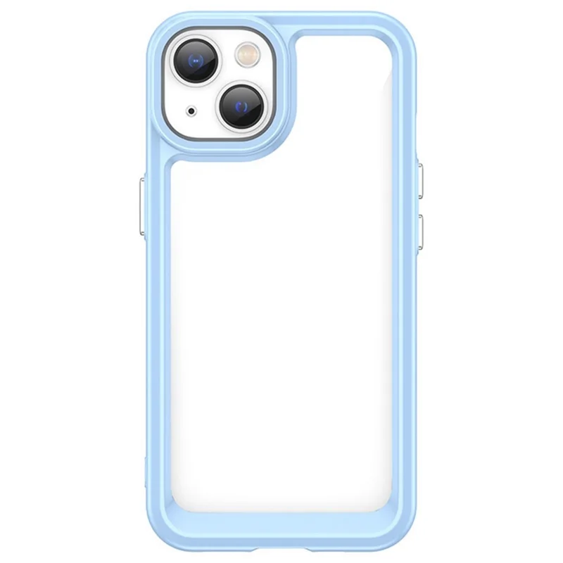 TPU + Acrylic Clear Phone Case for iPhone 14 6.1 inch, Anti-drop Anti-scratch Smartphone Back Cover - Blue