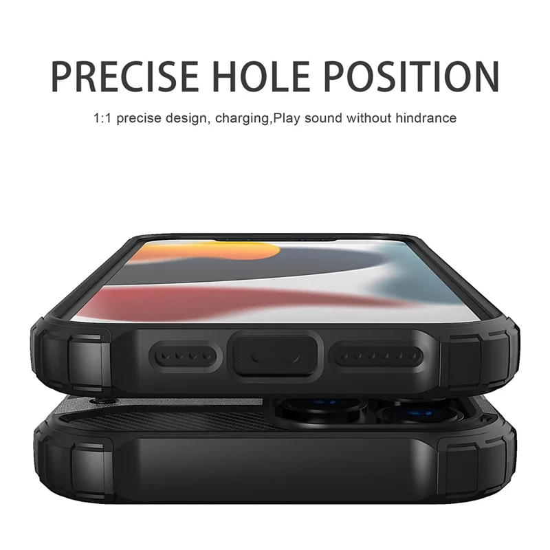 For iPhone 14 Pro Max 6.7 inch Shockproof Phone Case TPU + PC Anti-wear Back Cover Dust-proof Phone Shell - Grey