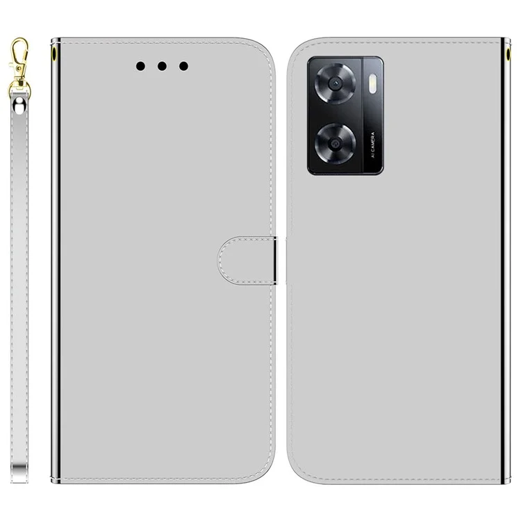 Für Oppo A57 4g / A57 (2022) 5G / A77 5G / Realme Q5i / V23 5g / Narzo 50 5g Spiegelartig - Silber-