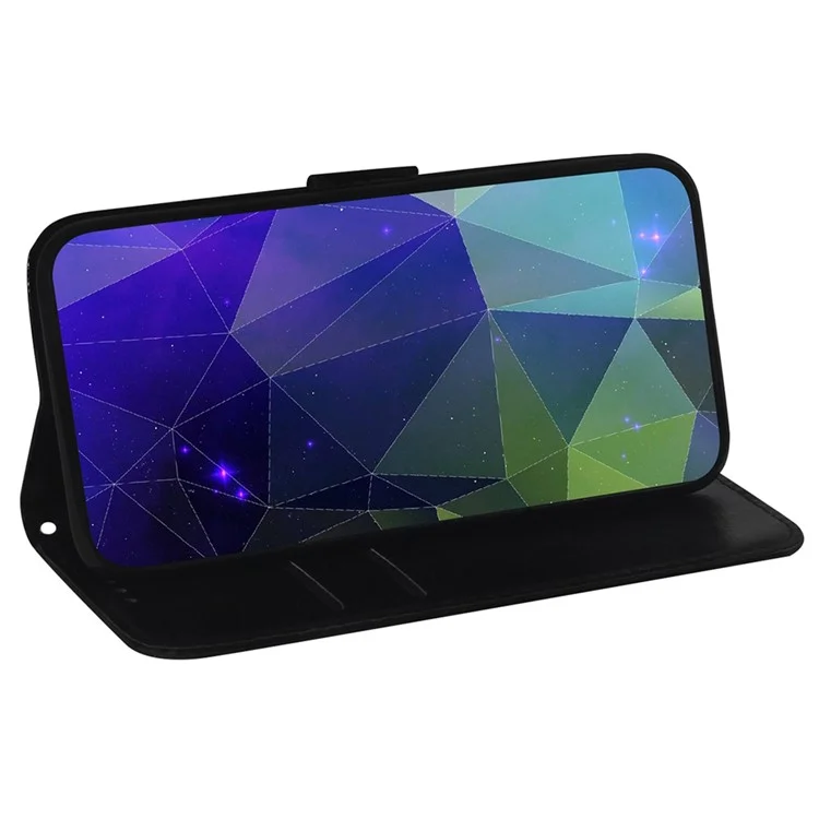 Pour Oppo A57 4G / A57 (2022) 5G / A77 5G / Royaume Q5i / V23 5G / Narzo 50 5G Miroir de Surface en Forme de Support de Portefeuille pu le Cuir Téléphone Couvercle Avec Sangle - Violet