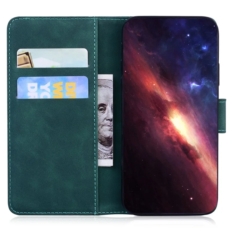 Pour Nokia C21 Anti-chute Couleur Unie Flip Wallet Case PU Cuir Anti-rayures Étui de Protection de Téléphone avec Support - Vert