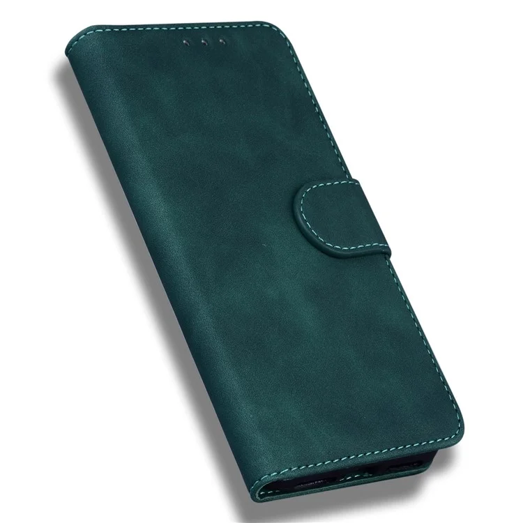 Pour Nokia C21 Anti-chute Couleur Unie Flip Wallet Case PU Cuir Anti-rayures Étui de Protection de Téléphone avec Support - Vert