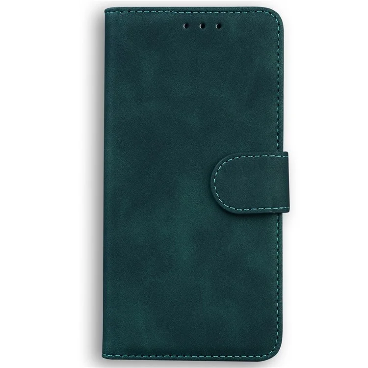 Pour Nokia C21 Anti-chute Couleur Unie Flip Wallet Case PU Cuir Anti-rayures Étui de Protection de Téléphone avec Support - Vert