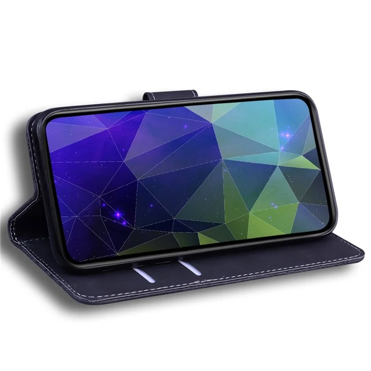 Für Motorola Moto G62 5G Solid Color Wallet Stand Phone Case PU Leather TPU Full Protection Cover - Schwarz