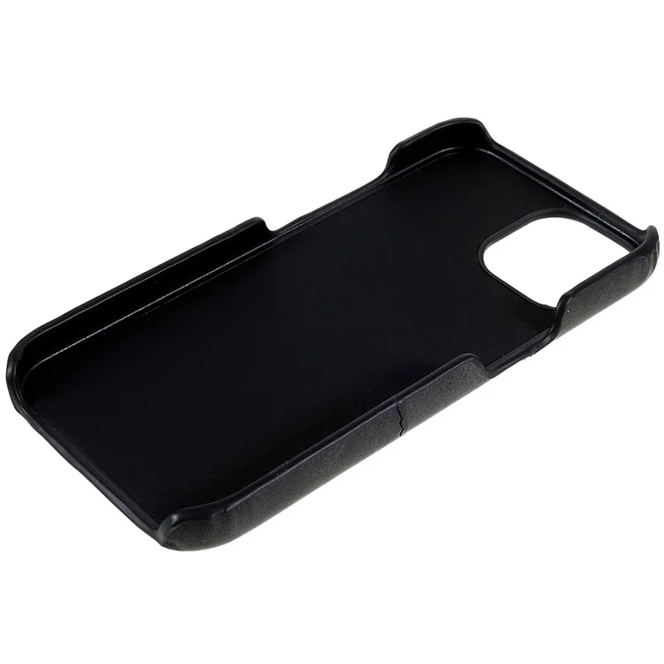 Pour Iphone 14 Max 6,7 Pouces Case de Téléphone Mobile à L'épreuve Des Drop-drof pu Leather + pc Anti-scratch Back Phone Cover Avec 2 Emplacements de Carte - le Noir