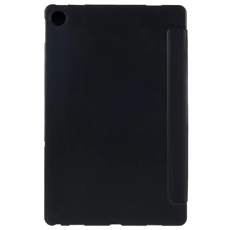 Per Lenovo Tab M10 Plus (3a generazione) / Xiaoxin Pad 2022 10.6 pollici Light Thin Anti-wear PU Tablet Case Matte TPU Trifold Stand Cover - Nero
