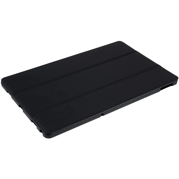 Per Lenovo Tab M10 Plus (3a generazione) / Xiaoxin Pad 2022 10.6 pollici Light Thin Anti-wear PU Tablet Case Matte TPU Trifold Stand Cover - Nero