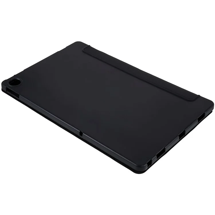 Per Lenovo Tab M10 Plus (3a generazione) / Xiaoxin Pad 2022 10.6 pollici Light Thin Anti-wear PU Tablet Case Matte TPU Trifold Stand Cover - Nero