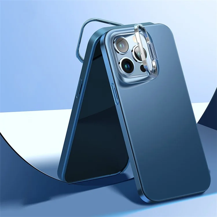 Per Iphone 14 Pro 6,1 Pollici Tpu+casella di Telefono Anti-fingerprint Acrilico Opaco a 90 Gradi Copertina Del Telefono Rotante a Rotazione a 90 Gradi - Blu
