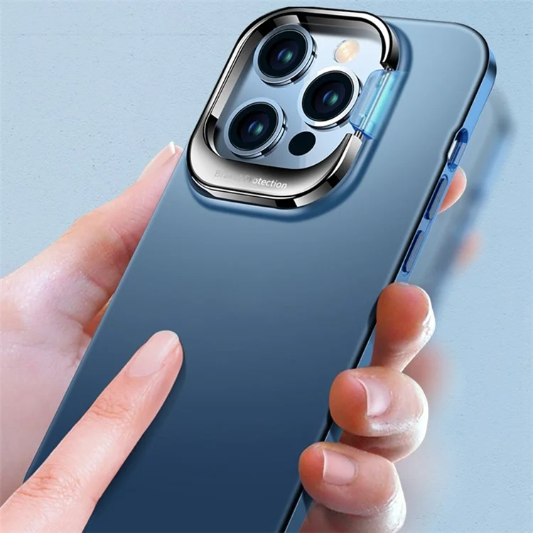 Per Iphone 14 Pro 6,1 Pollici Tpu+casella di Telefono Anti-fingerprint Acrilico Opaco a 90 Gradi Copertina Del Telefono Rotante a Rotazione a 90 Gradi - Blu