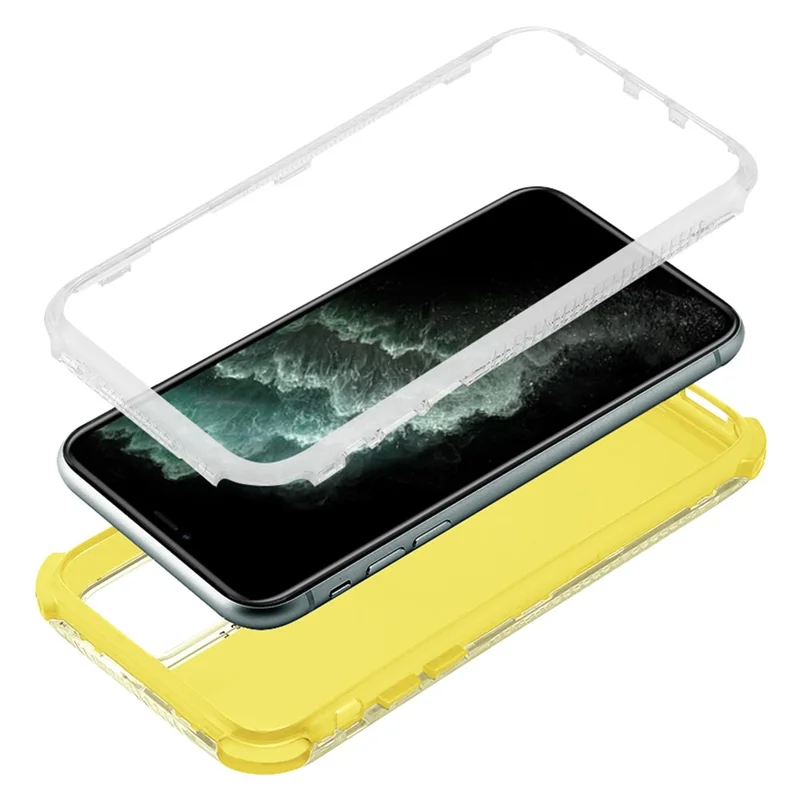 For iPhone 14 Pro Max 6.7 inch Detachable Shockproof Phone Case Hybrid PC + TPU Protective Cover - Yellow