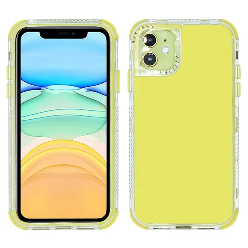 For iPhone 14 Pro Max 6.7 inch Detachable Shockproof Phone Case Hybrid PC + TPU Protective Cover - Yellow