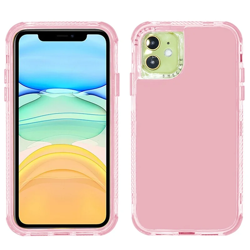 For iPhone 14 Pro 6.1 inch PC+TPU Detachable Protective Case Impact Resistant Phone Cover - Pink