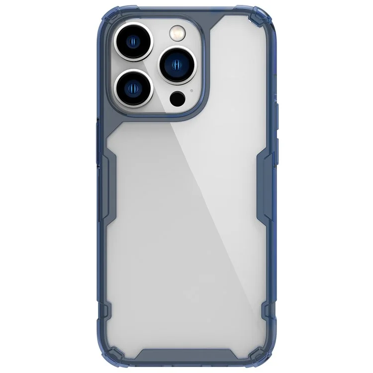 NILLKIN Anti-drop Phone Case para iPhone 14 Pro Max de 6.7 pulgadas, Nature Pro Series Protective Back Cover PC + TPU Mobile Phone Shell - Azul