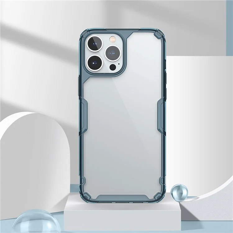 NILLKIN Anti-drop Phone Case para iPhone 14 Pro Max de 6.7 pulgadas, Nature Pro Series Protective Back Cover PC + TPU Mobile Phone Shell - Azul
