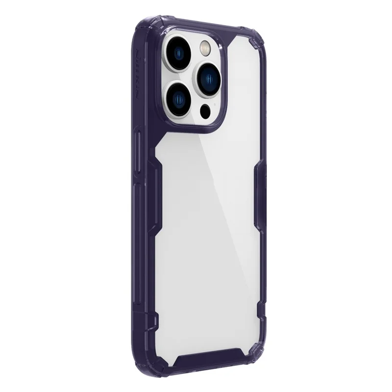 NILLKIN Ultra Clear Phone Case for iPhone 14 Pro 6.1 inch, Nature Pro Series Drop-proof Back Cover PC + TPU Anti-scratch Cell Phone Shell - Purple