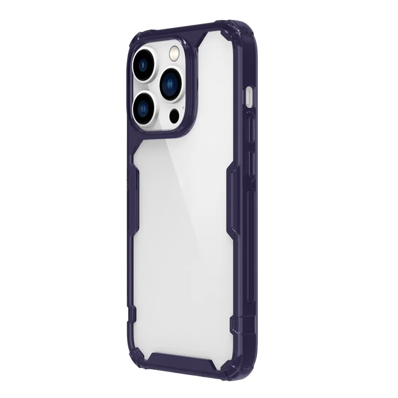 NILLKIN Ultra Clear Phone Case for iPhone 14 Pro 6.1 inch, Nature Pro Series Drop-proof Back Cover PC + TPU Anti-scratch Cell Phone Shell - Purple