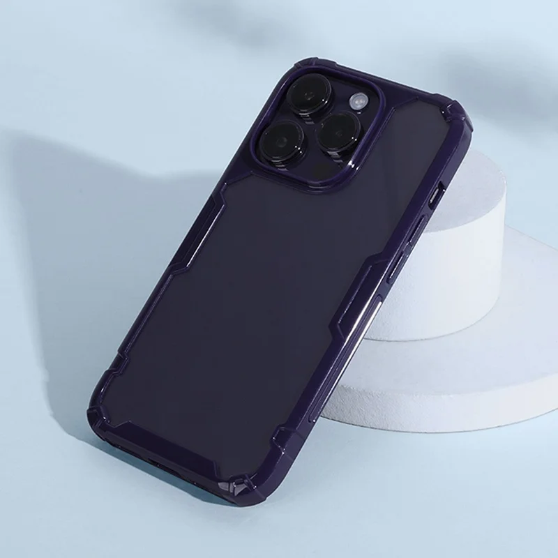 NILLKIN Ultra Clear Phone Case for iPhone 14 Pro 6.1 inch, Nature Pro Series Drop-proof Back Cover PC + TPU Anti-scratch Cell Phone Shell - Purple