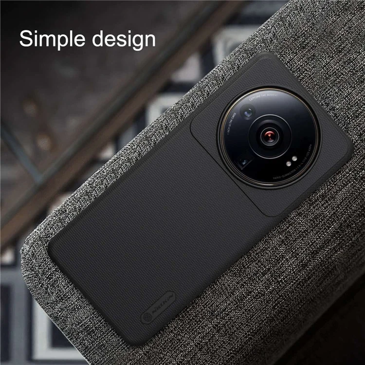 Телефон Nillkin Frosted Shield Для Xiaomi 12S Ultra 5G, Противореящая Матовая Защита от Жесткого Компьютера - Черный