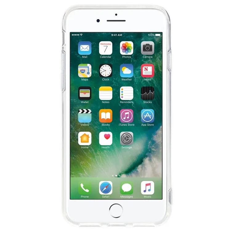 Pour iPhone 7 / 8 4,7 pouces / SE (2020) / SE (2022) Épaisseur de 2,0 mm Coque de protection anti-chute transparente sans filigrane en TPU