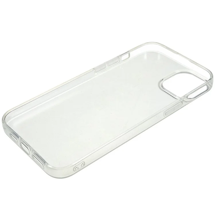 For iPhone 14 Plus 6.7 inch Wear-Resistant Transparent Protective Cover 2.0mm Thickness Watermark-Free TPU Phone Case