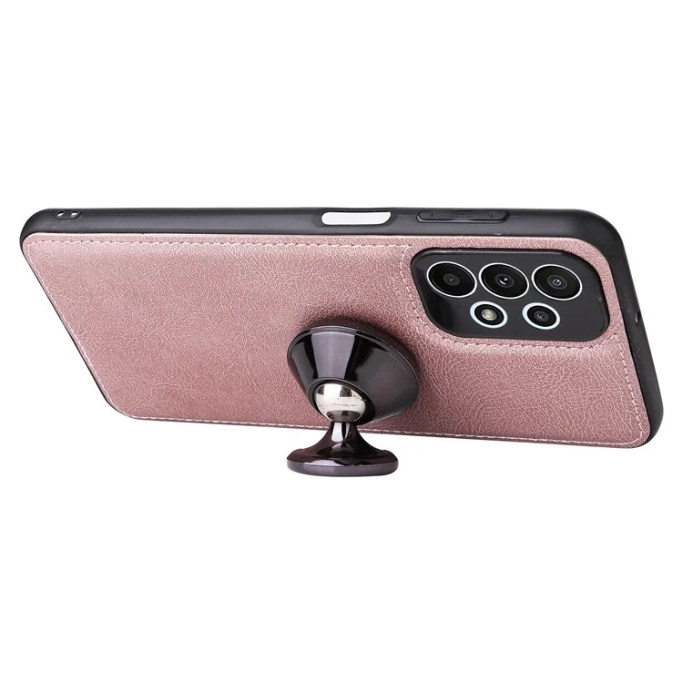 Für Samsung Galaxy A23 5G (Global Version) / 4G KT Leather Series-3 Abnehmbares Handyhülle PU-Leder Ständer Brieftasche Folio Flip Cover mit Gurt - Roségold