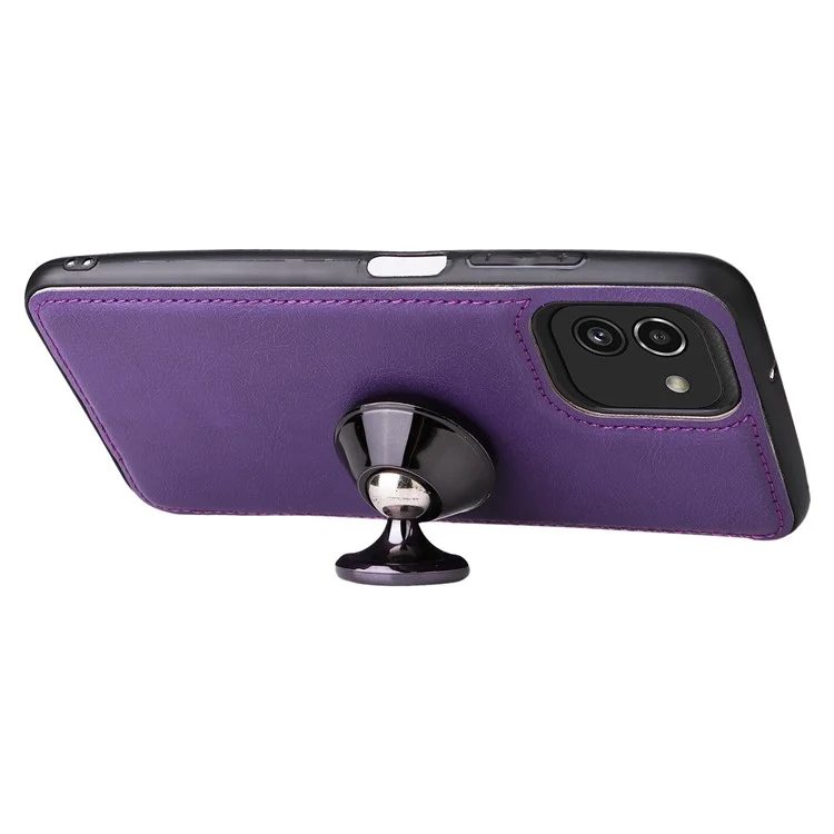 Per Samsung Galaxy A03 (164,2 x 75,9 x 9,1 Mm) KT Serie-3 Copertina Per Portafoglio Per Portafoglio Staccabile PU Leather Telefono Con Cinturino - Viola