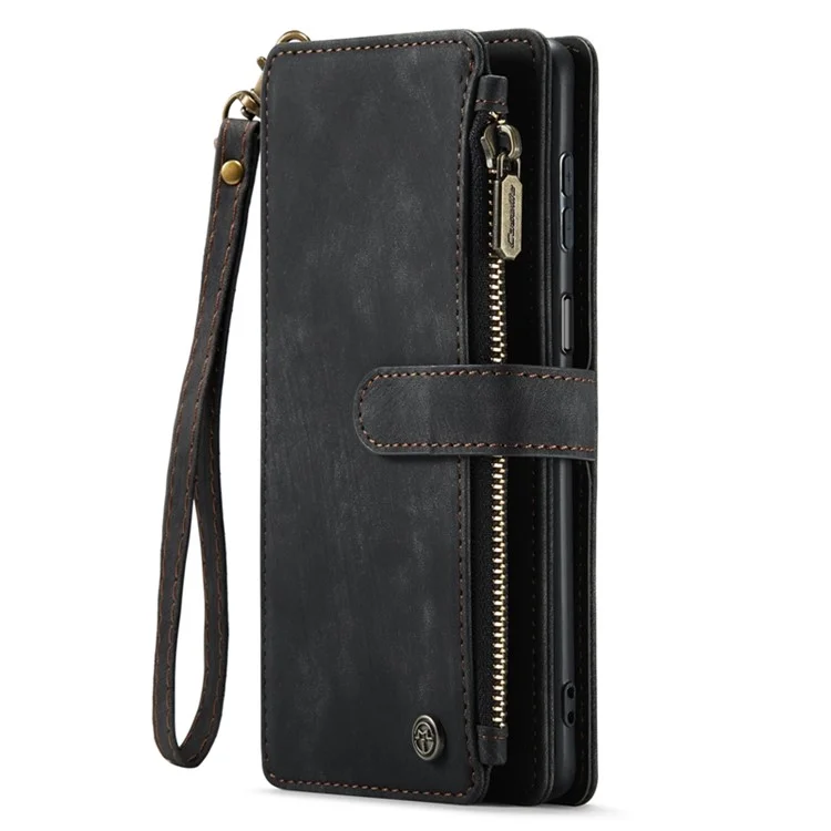 Série Caseme C30 Pour Xiaomi Redmi Note 10S / Remarque 10 4G Pocket de Pockeur de Pockeur de la Zipe 4G Stan - le Noir