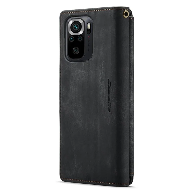 Série Caseme C30 Pour Xiaomi Redmi Note 10S / Remarque 10 4G Pocket de Pockeur de Pockeur de la Zipe 4G Stan - le Noir