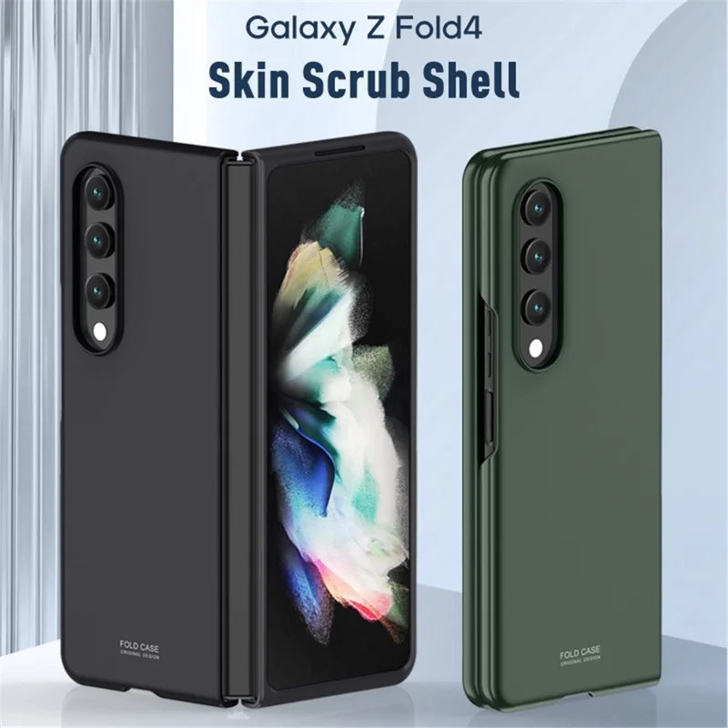 For Samsung Galaxy Z Fold4 5G Folding Phone Case Skin-touch Matte Finish Hard PC Back Cover - Gold