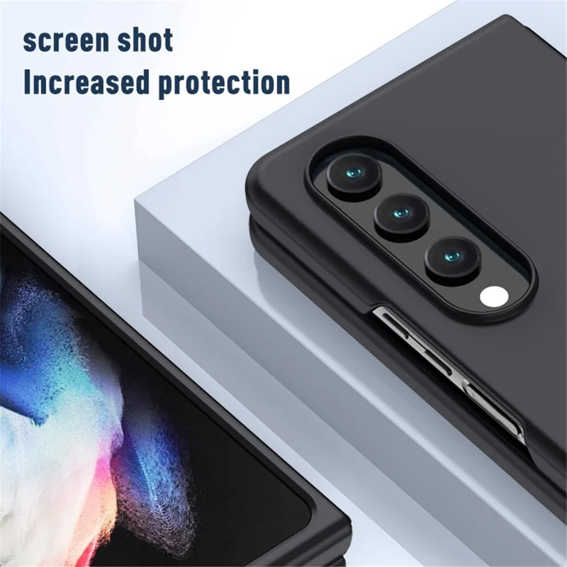 For Samsung Galaxy Z Fold4 5G Folding Phone Case Skin-touch Matte Finish Hard PC Back Cover - Gold