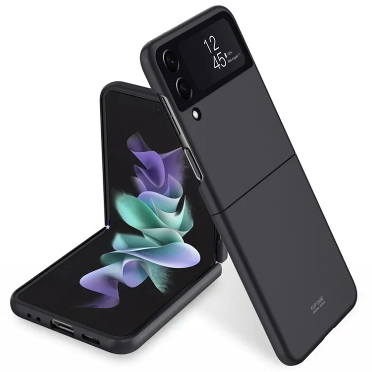 Per Samsung Galaxy Z Flip4 5G Anti-scratch Phone Case Skin-touch Feeling Hard PC Matte Back Cover - Nero