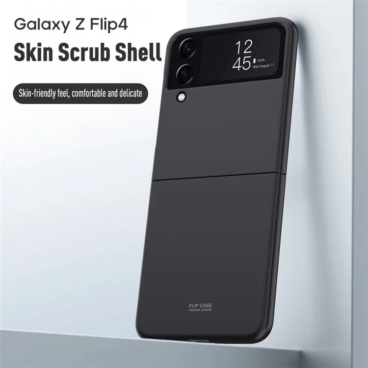 Per Samsung Galaxy Z Flip4 5G Anti-scratch Phone Case Skin-touch Feeling Hard PC Matte Back Cover - Nero