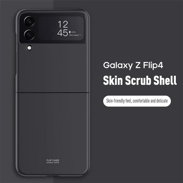 Per Samsung Galaxy Z Flip4 5G Anti-scratch Phone Case Skin-touch Feeling Hard PC Matte Back Cover - Nero