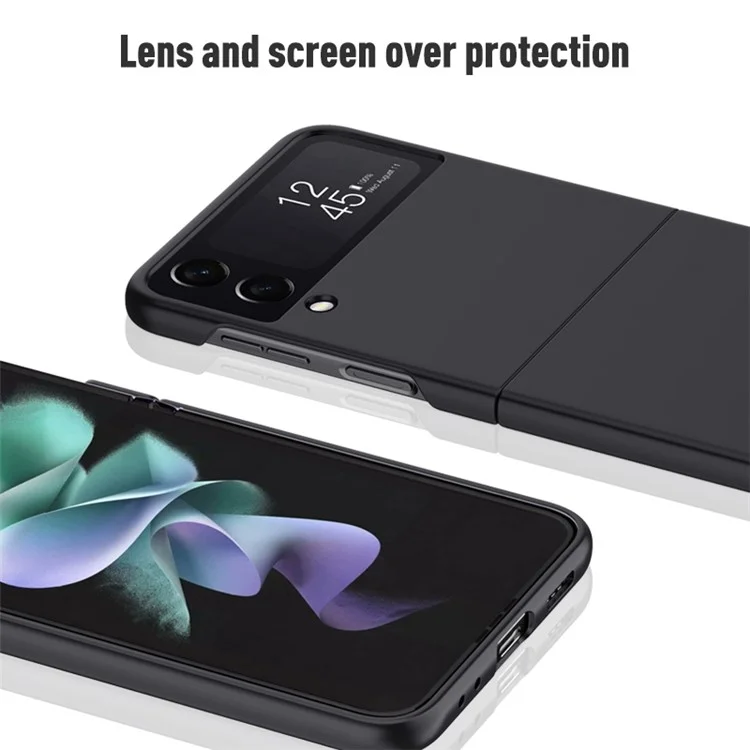Per Samsung Galaxy Z Flip4 5G Anti-scratch Phone Case Skin-touch Feeling Hard PC Matte Back Cover - Nero