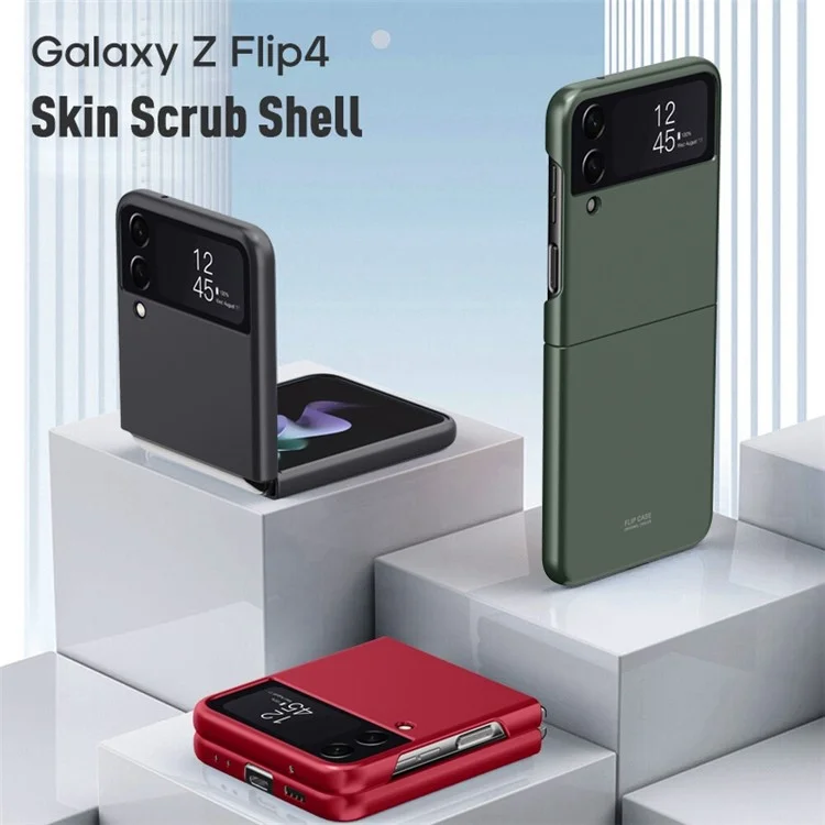 Per Samsung Galaxy Z Flip4 5G Anti-scratch Phone Case Skin-touch Feeling Hard PC Matte Back Cover - Nero