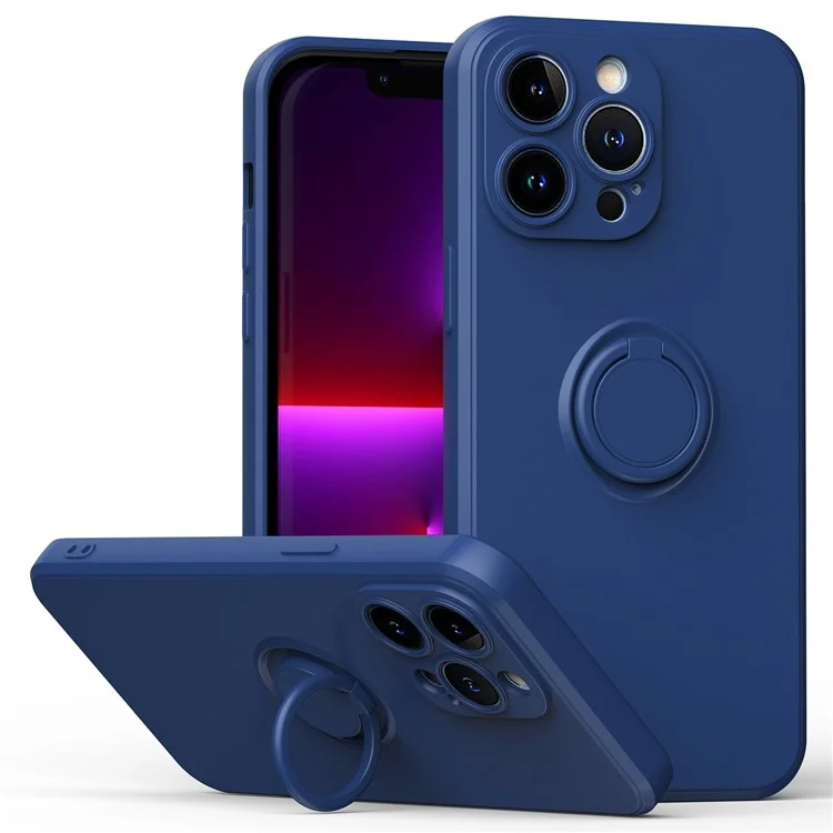 Para Iphone 14 Pro Max Max 6,7 Polegadas Kickstand TPU Caixa TPU Anti-arranhão Protetor de Capa de Telefone - Azul