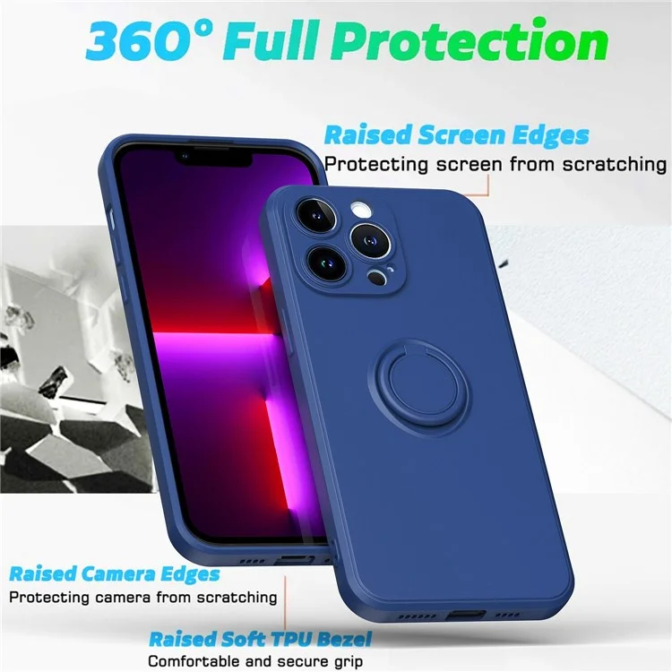 Para Iphone 14 Pro Max Max 6,7 Polegadas Kickstand TPU Caixa TPU Anti-arranhão Protetor de Capa de Telefone - Azul