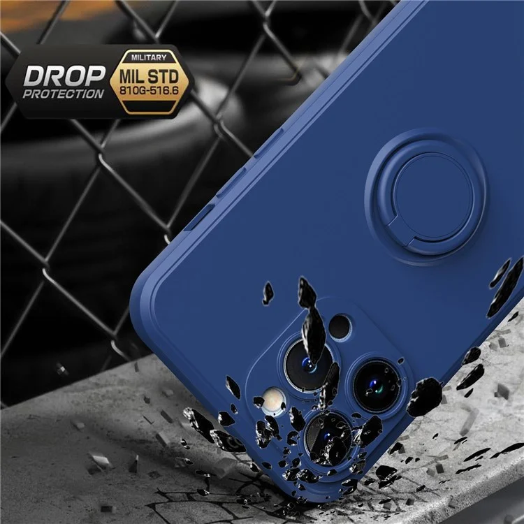 Para Iphone 14 Pro Max Max 6,7 Polegadas Kickstand TPU Caixa TPU Anti-arranhão Protetor de Capa de Telefone - Azul